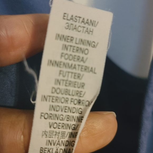 Savage Fenty | Women's Navy Blue V-Neck Sports Bra With Orange Stripe (Size 1X) - Picture 7 of 13